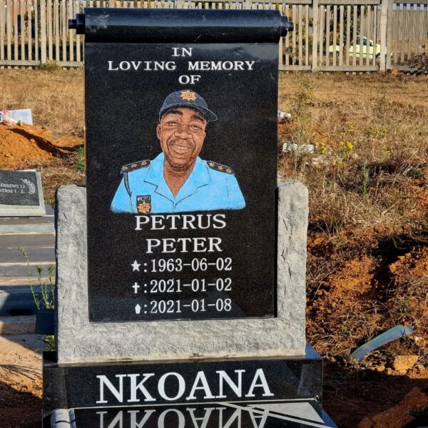 Granite memorial made by Mankweng Tombstones