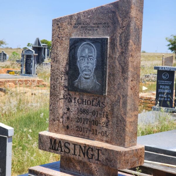 Granite memorial made by Mankweng Tombstones