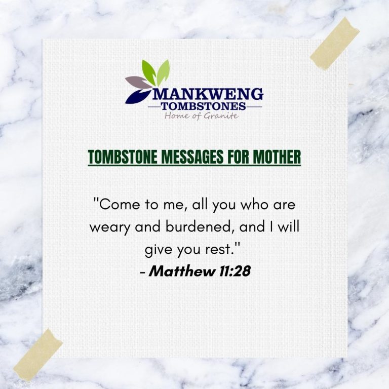 Tomb Example Message Tombstone messages for Mother - Mankweng Tombstones - 2026